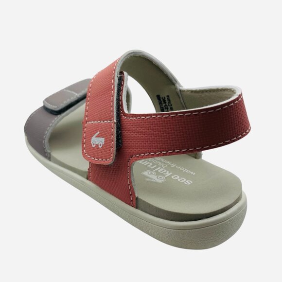 Toddler Girls Pink & Mauve Sandals Open Toe Hook & Loop Lightweight Size 11 New - Picture 4 of 6